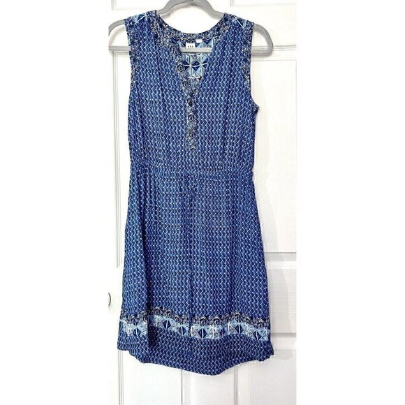 GAP Blue Patterned Midi Dress - Picture 3 of 9